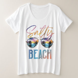 Camiseta Plus Size Praia Salgada
