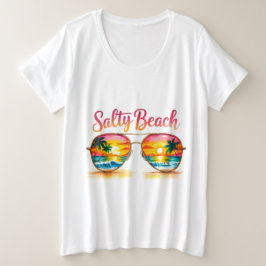 Camiseta Plus Size Praia Salgada
