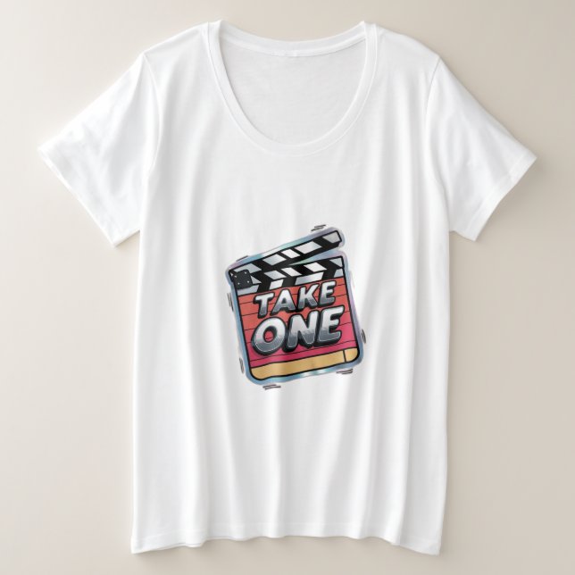 Camiseta Plus Size prato (Frente do Design)
