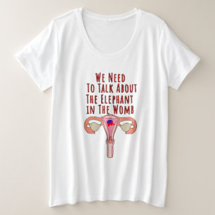 Camiseta Plus Size Precisamos conversar sobre o elefante na Womb