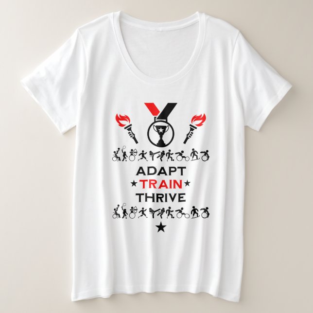 Camiseta Plus Size Presente Adaptive Disabled Sports (Frente do Design)