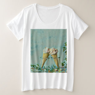Camiseta Plus Size presente de amante de sorvete