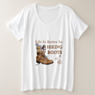 Camiseta Plus Size Presente de Camper A Vida É Melhor No Cachorro D