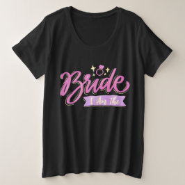 Camiseta Plus Size Presente de grupo despedida de solteira Rosa Eu So