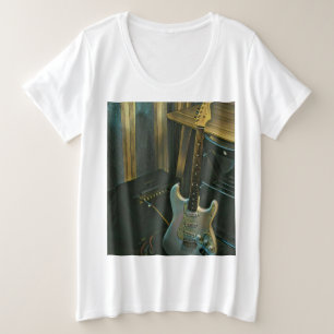 Camiseta Plus Size presente de guitarra de baixo acústico