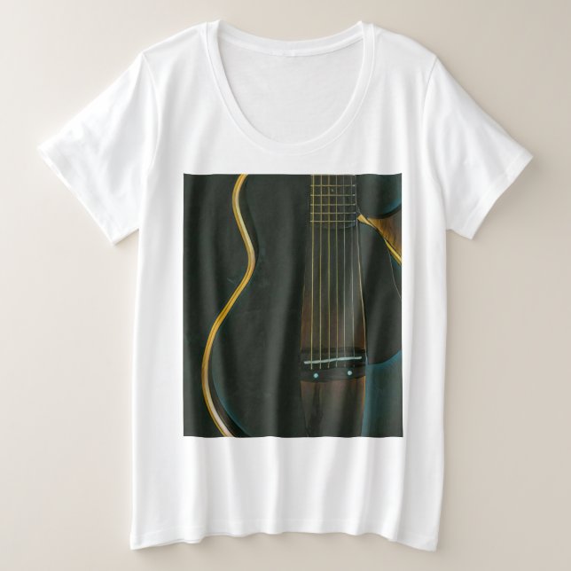 Camiseta Plus Size Presente guitarrista latino (Frente do Design)