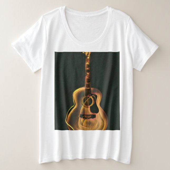Camiseta Plus Size presente guitarrista legal (Frente do Design)