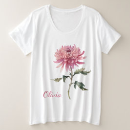 Camiseta Plus Size Presentes de flores de nascimento de novembro Flor