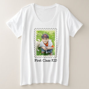 Camiseta Plus Size PRIMEIRA CLASSE KID Melhor Criança Alguma foto per
