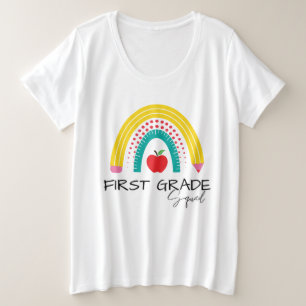 Camiseta Plus Size Primeira escola de professores do Grad Squad Rainb