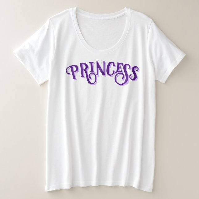 Camiseta Plus Size Princesa T-Shirt (Frente do Design)