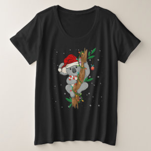 Camiseta Plus Size Professor Papais noeis de Natal Koala Sleigh