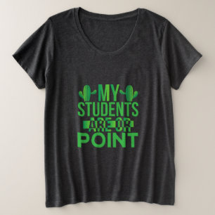 Camiseta Plus Size Professora Arte Meus Estudantes Estão Em Ponto