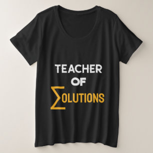Camiseta Plus Size Professora de Ondas nas Soluções em Álgebra Profes