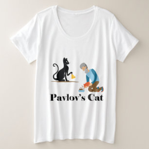 Camiseta Plus Size Psicologia Gata de Pavlov