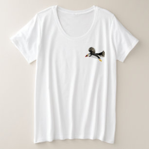 Camiseta Plus Size Puffin Art Voador