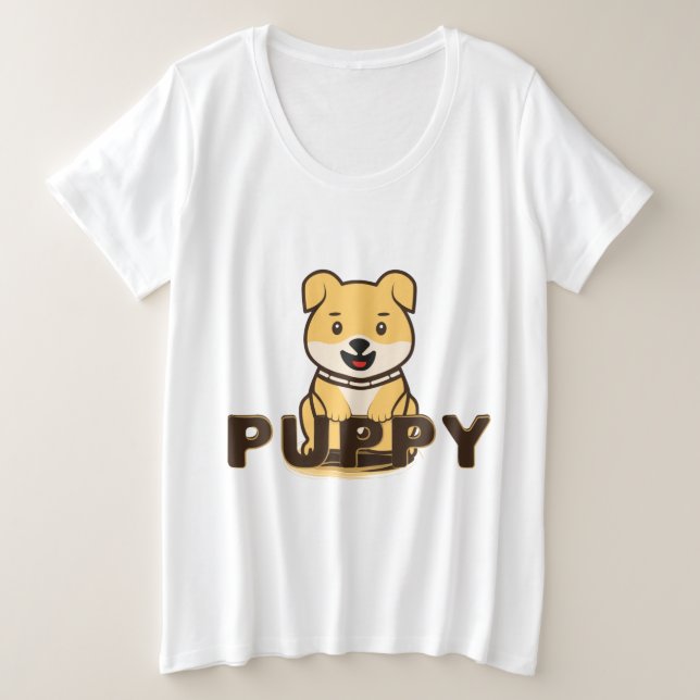 Camiseta Plus Size Puppy (Frente do Design)