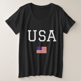 Camiseta Plus Size Quatro de Julho festa EUA Bandeira América