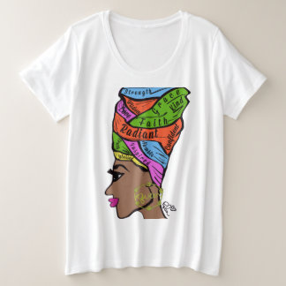 Camiseta Plus Size Rainha Fé Quebra de T-Shirt