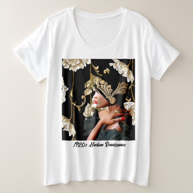 Camiseta Plus Size "Rapariga dos Vinte Anos" (Frente do Design)