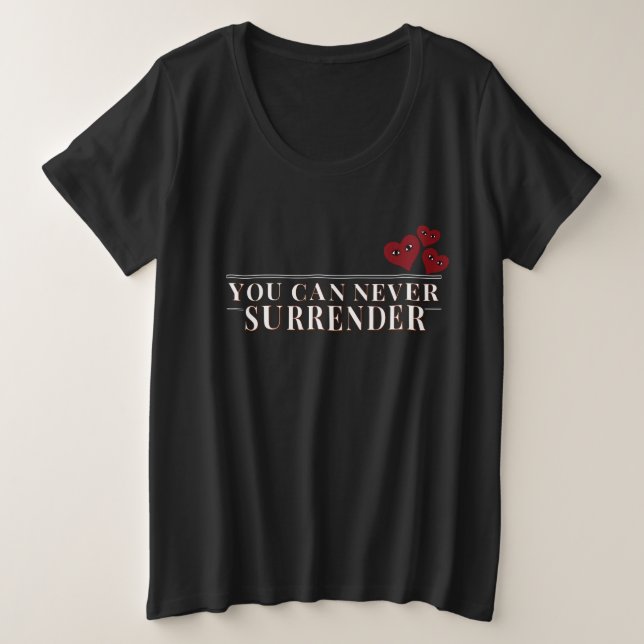 Camiseta Plus Size Red Face Love Heart Art (Frente do Design)