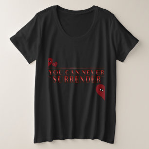 Camiseta Plus Size Red Face Love Heart Art