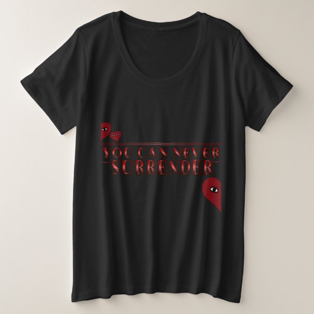 Camiseta Plus Size Red Face Love Heart Art (Frente do Design)