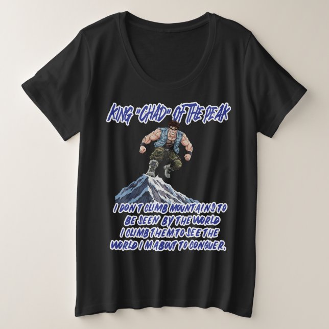 CAMISETA PLUS SIZE REI ‘CHAD’ DO PIQUE” (Frente do Design)