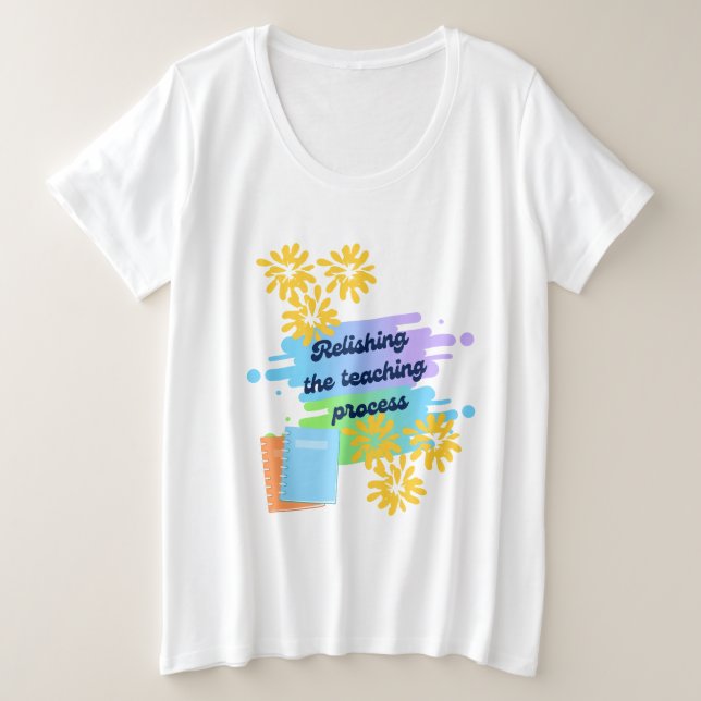 Camiseta Plus Size Relançamento Do Processo De Ensino (Frente do Design)