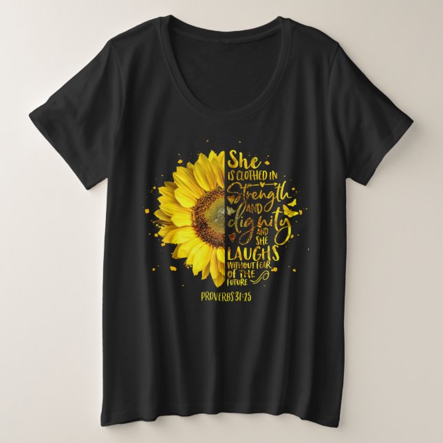 Camiseta Plus Size Religiosa - Bíblia Cristã Versa Escritura (Frente do Design)