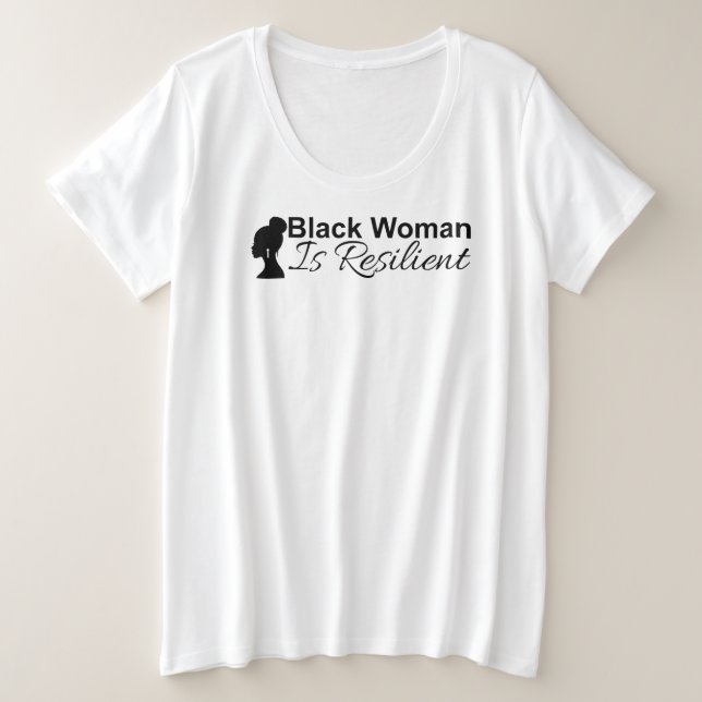 Camiseta Plus Size Resiliente (Frente do Design)