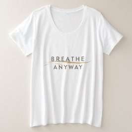 Camiseta Plus Size Respire Mesmo – Conscientização do Estresse Amarel