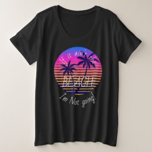 Camiseta Plus Size Retro pôr do sol na praia
