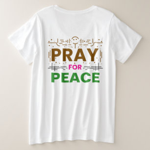 Camiseta Plus Size Reze Pela Paz