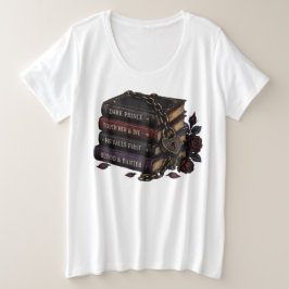 Camiseta Plus Size Romantasia, Cafeína e Caos