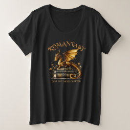 Camiseta Plus Size Romantasy Dragões Livros Apenas mais um capítulo
