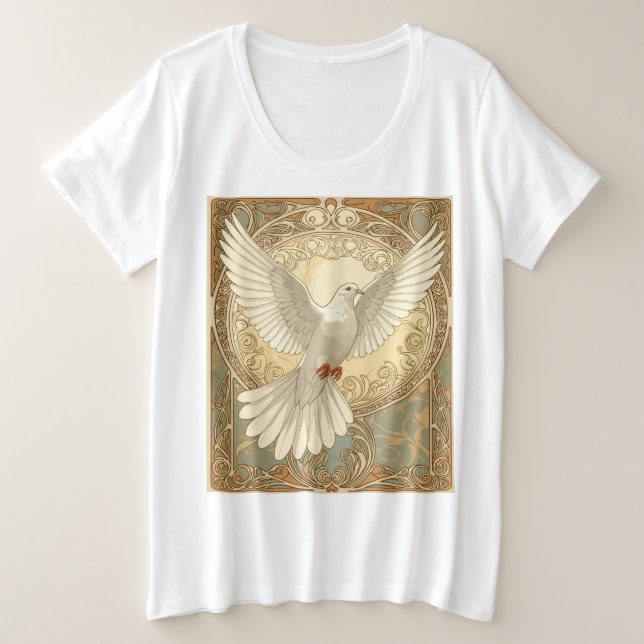 Camiseta Plus Size Romanticamente Nostálgica Paz Pombo  (Frente do Design)
