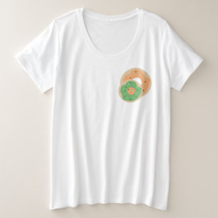 Camiseta Plus Size Ropa de festa com tema de donuts glacê e sprinkles