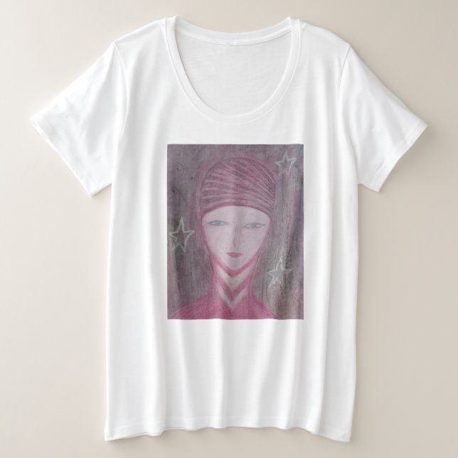 Camiseta Plus Size Rosa (Frente do Design)