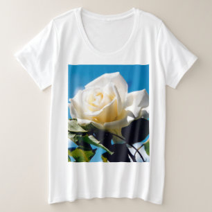 Camiseta Plus Size Rosa Branca de Natal - Celebrar a Vida