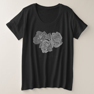 Camiseta Plus Size rosas e flores rosa