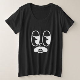 Camiseta Plus Size Rosto com Falha Grogue