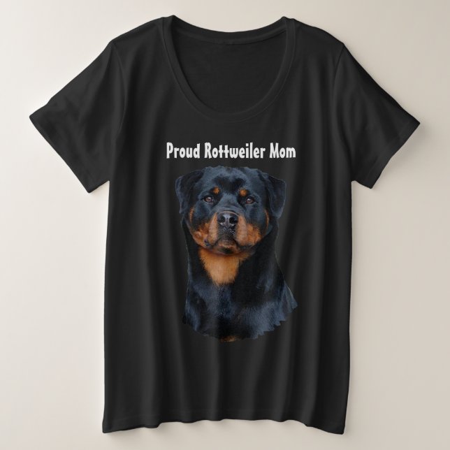 Camiseta Plus Size Rottweiler (Frente do Design)