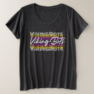 Camiseta Plus Size Roupas de tamanho grande Retro VikingBots