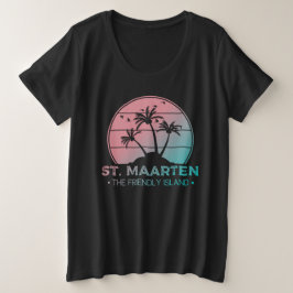 Camiseta Plus Size Rua. Maarten | Gradiente Retroativo Sint Martin