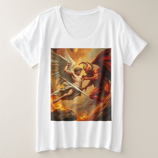 Camiseta Plus Size Rua Michael the Arcanel Plus: Tee feminino (Frente do Design)