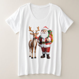 Camiseta Plus Size Rudolf a rena vermelha