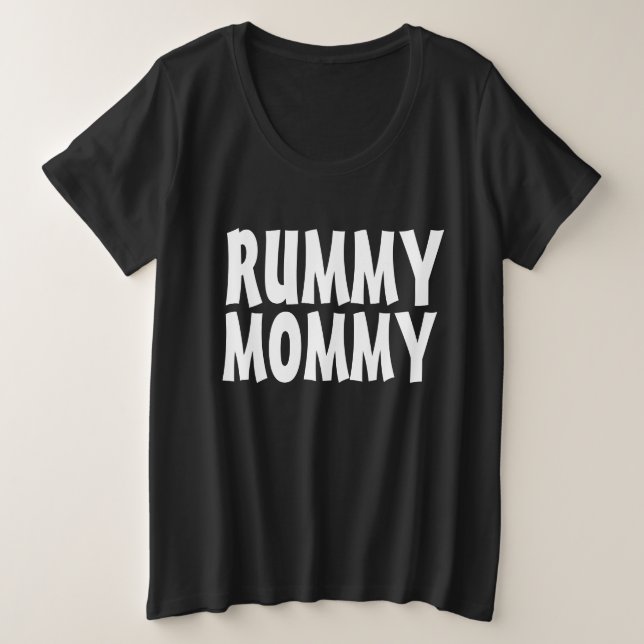 CAMISETA PLUS SIZE RUMMMY MÃE T-SHIRTS (Frente do Design)