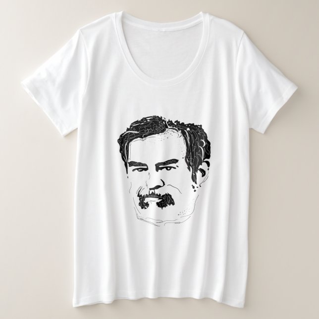 Camiseta Plus Size Saddam Hussein (Frente do Design)