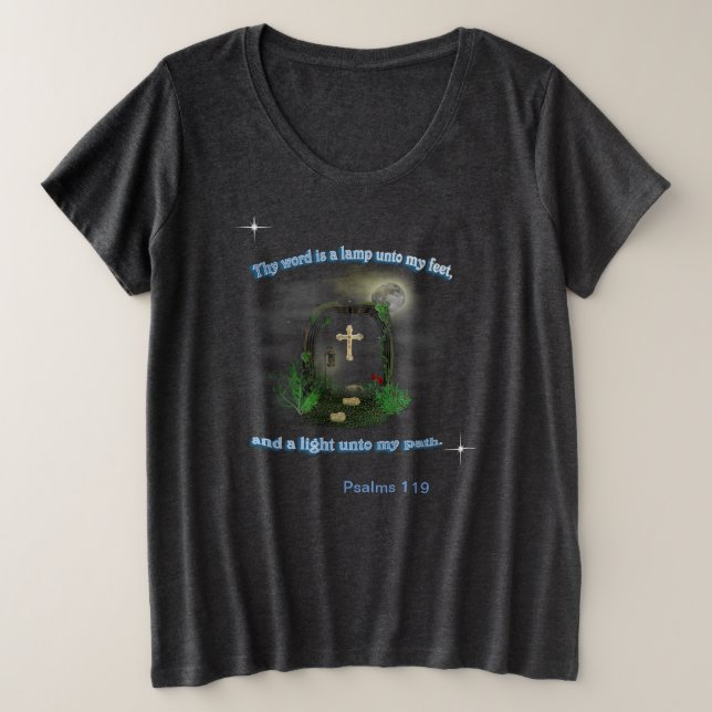 Camiseta Plus Size Salmo 119 (Frente do Design)